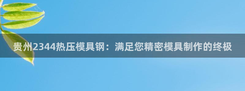 emc全站网页版：贵州2344热压模具钢：满足您精密模具