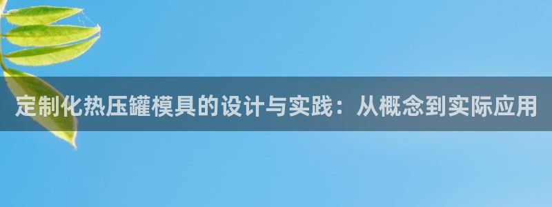 易倍单词官方网站下载：定制化热压罐模具的设计与实践：从概