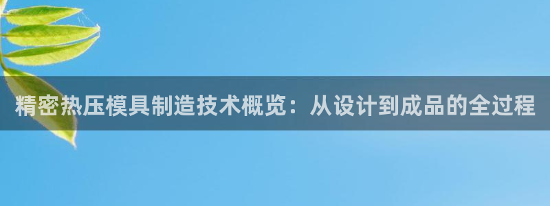 易倍全站:精密热压模具制造技术概览:从设计到成品的全过程