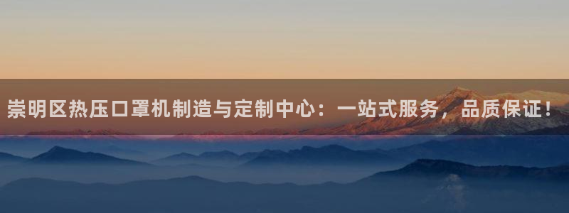 杭州易倍达:崇明区热压口罩机制造与定制中心:一站式服务,